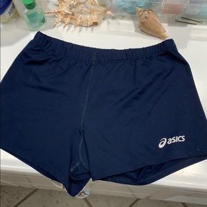 Navy blue ASICS spandex